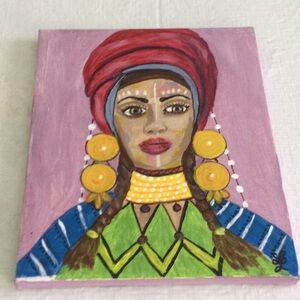 Colorful Portrait Acrylic Painting on Canvas